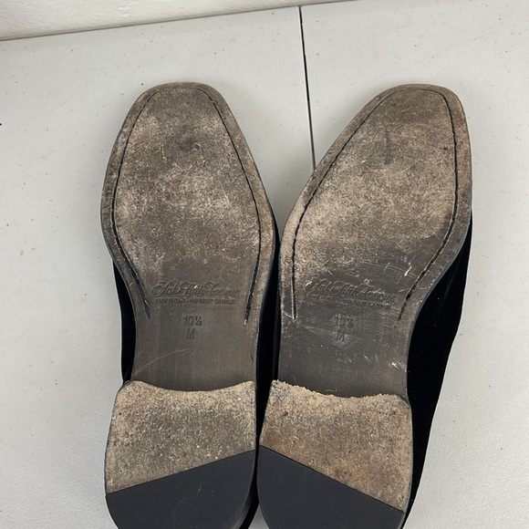 Saks Fifth Avenue COLLECTION Velvet Loafers Sz 10.5 M black - Picture 9 of 12